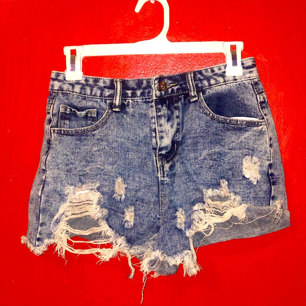 Distressed Jean Shorts
